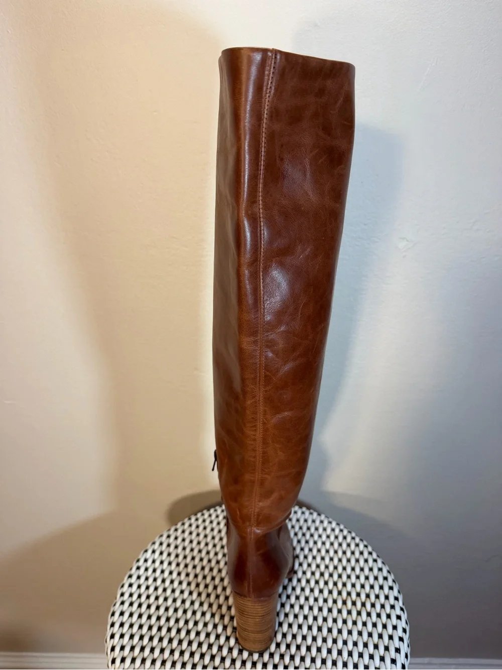Free People Dakota Tall Chestnut Brown Over-the-Knee Leather Boots